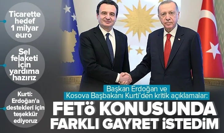 Başkan Recep Tayyip Erdoğan ve Kosova Başbakanı Albin Kurti’den ortak basın toplantısında önemli açıklamalar