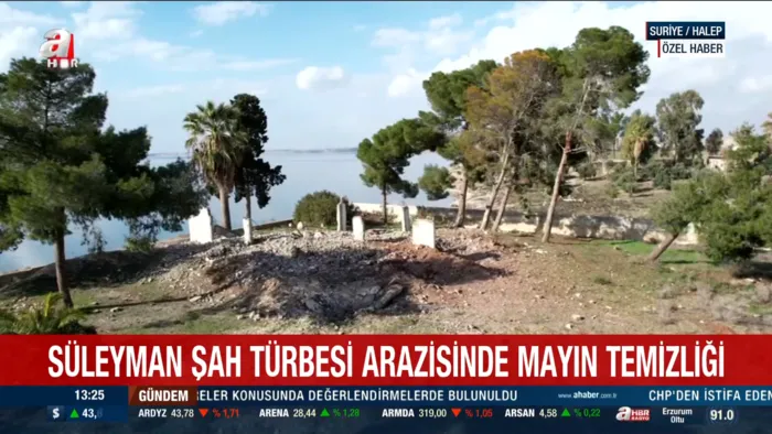 Terör örgütü YPG'nin kalleş tuzağı bozuldu! Süleyman Şah Türbesi arazisindeki mayın temizliği A Haber'de - 1