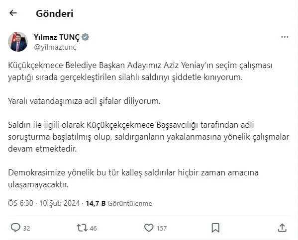 Küçükçekmece’de AK Parti’nin seçim çalışmasına kanlı pusu! Başkan Erdoğan’dan hain saldırıya net yanıt: Asla müsade etmeyeceğiz