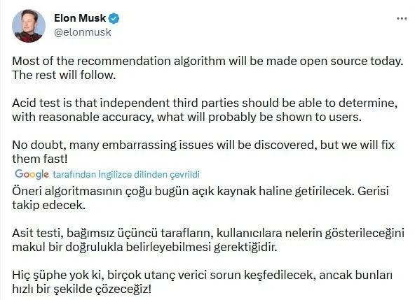 A Haber gündeme getirmişti! 'Twitter algoritması' haberleri tekrar gündemde! Elon Musk kaynak kodlarını açık hale getirdi - 4