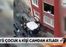 İstanbul Esenlerde can pazarı! Yangından kurtulmak için çarşafa atladılar