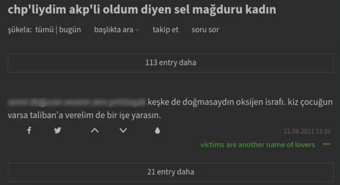 "Artık AK Partiliyim" diyen afetzede Nurten Özçelik'e Ekşi Sözlük'te nefret kustular: Keşke sele kapılsaydın - 3
