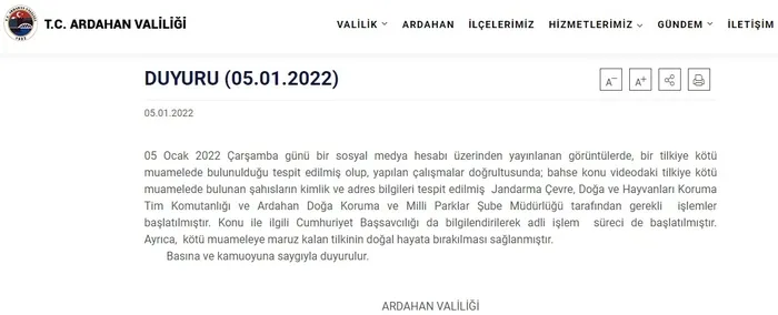 Ardahan Valiliği harekete geçti! Tilkiye yapılan eziyetin görüntüleri tepki çekti! - 3