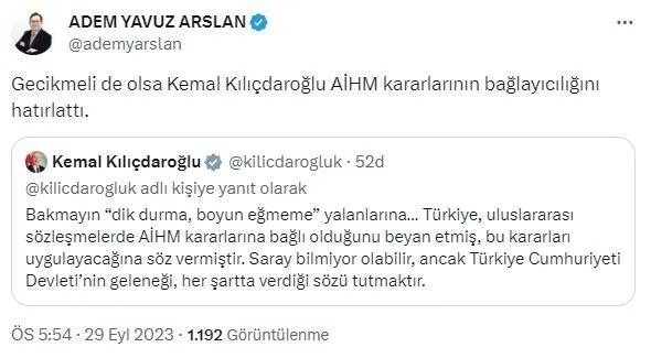 1696000780569.jpeg CHP lideri Kemal Kılıçdaroğlu yine Türkiye'yi hedef aldı AİHM'in FETÖ'cülerle ilgili skandal kararını savundu - 2