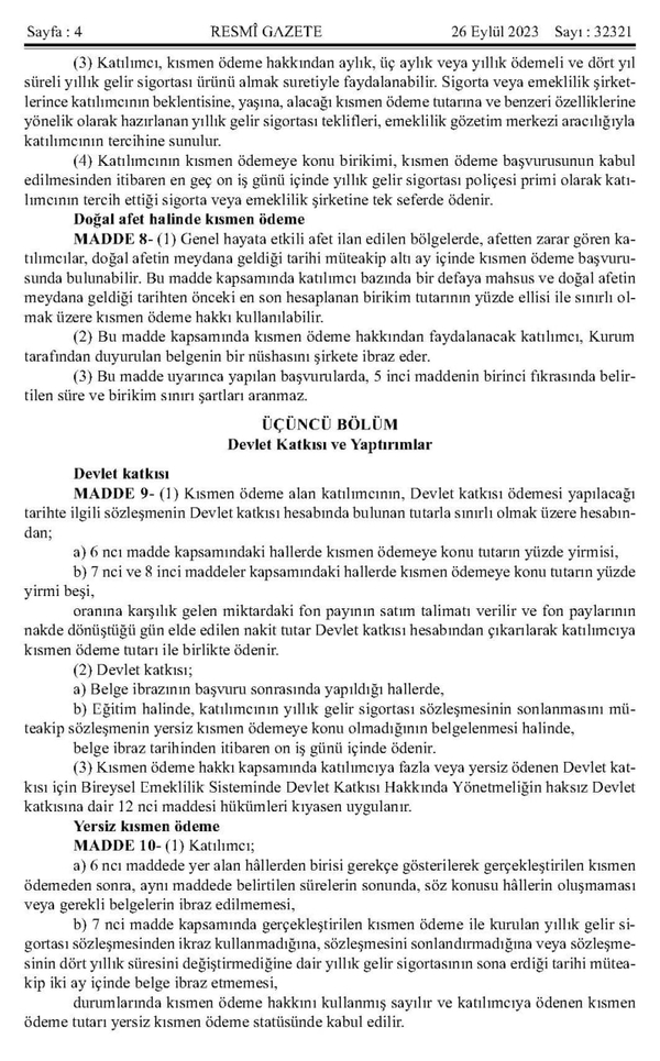 BES’te kısmen ödeme dönemi başlıyor! Resmi Gazete’de yayımlandı