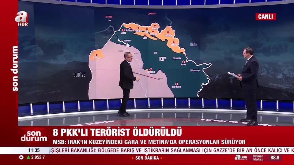 8 PKK’lı terörist öldürüldü