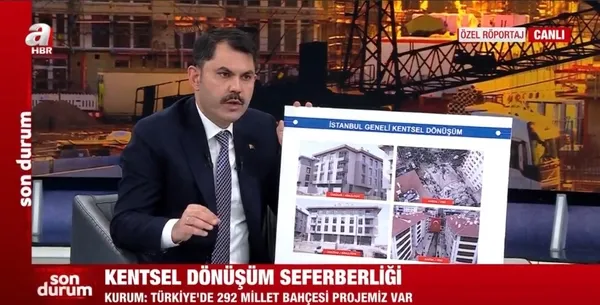 Çevre ve Şehircilik Bakanı Murat Kurum A Haber'de duyurdu! Bina kimlik belgesi zorunlu olacak | Kentsel dönüşüm nasıl olacak? - 4