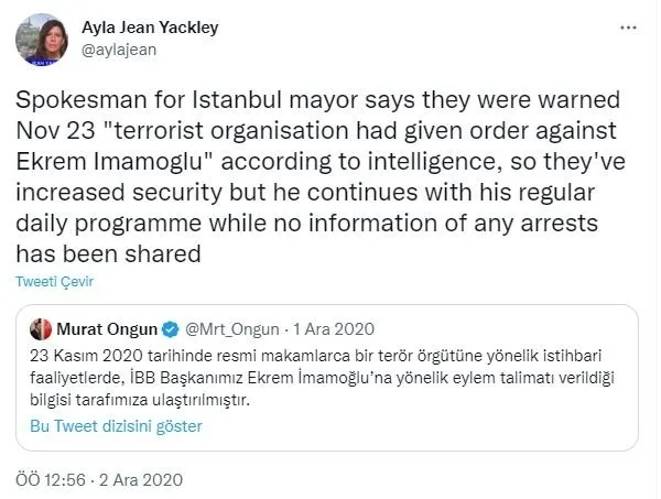 İstanbul Büyükşehir Belediye Başkanı Ekrem İmamoğlu Yunan’dan sonra İngiliz’e ağladı! Türkiye’yi Financial Times’a şikayet etti