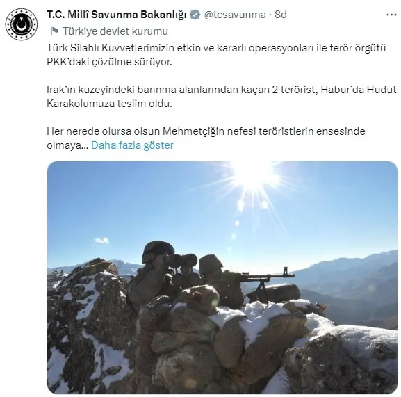 1680190146633.jpg MSB: 2 PKK'lı terörist teslim oldu - 1