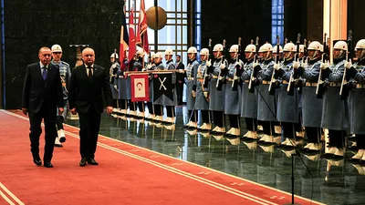 Erdoğan, Dodon’u resmi törenle karşıladı