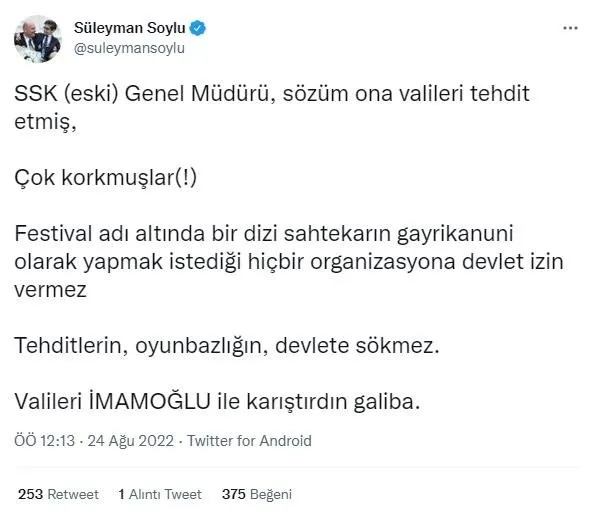 1661291960239.jpg Kemal Kılıçdaroğlu şimdi de Valileri tehdit etti! İçişlerinden yanıt gecikmedi: İmamoğlu ile karıştırdın galiba - 3