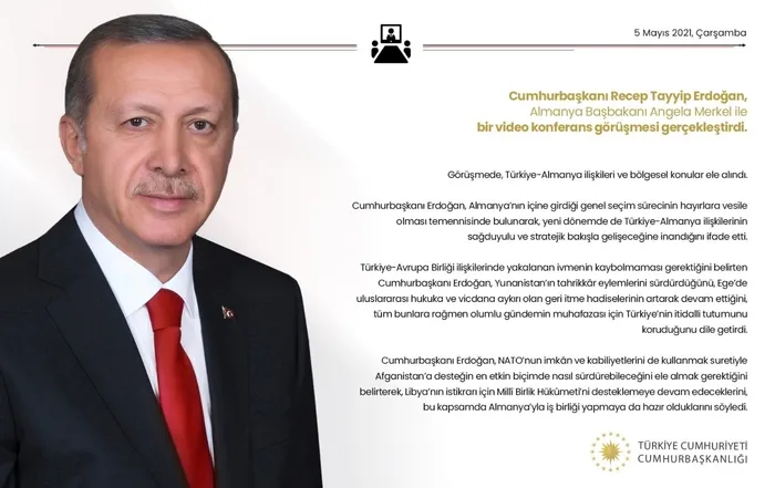 Başkan Erdoğan, Almanya Başbakanı Angela Merkel ile görüştü! Yunanistan ve Libya mesajı...