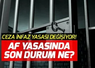 Af ne zaman çıkacak son durum ne? Adalet Bakanlığı ceza infaz yasası nasıl olacak? Son dakika af haberleri