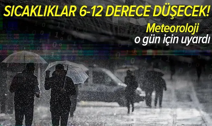 Meteoroloji'den son dakika uyarısı! Hava sıcaklıkları 6 ila 12 derece düşecek! İstanbul Ankara İzmir hava durumu