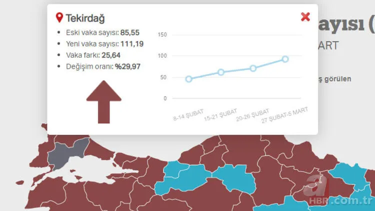 Türkiye il il risk haritası: İllere göre risk durumu nedir? Hangi iller renk değiştirdi? Mavi, sarı, turuncu, kırmızı liste... 8