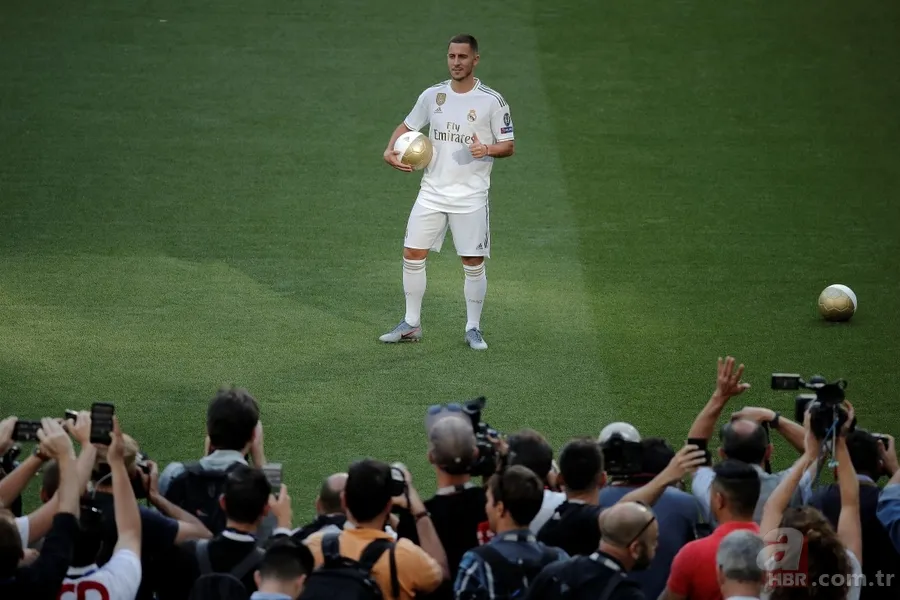 Real Madrid, en pahalı transferi Eden Hazard'ı tanıttı 2