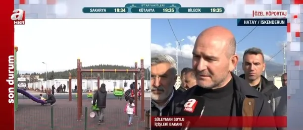 İçişleri Bakanı Süleyman Soylu'dan A Haber’e özel açıklamalar: Deprem bölgesinde 100 bin konteyner sayısına ulaşacağız - 1