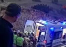 Yanan ağaç orman ekibinin üzerine devrildi
