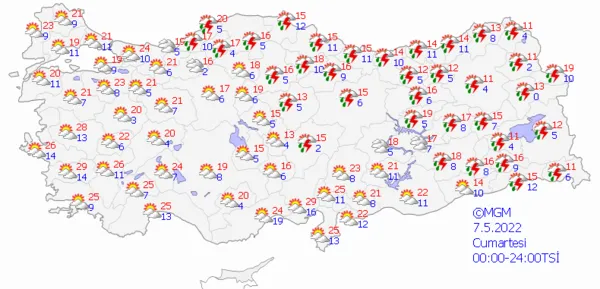 1651507806655.png Bayramın ikinci gününe dikkat! Kuvvetli sağanak yağış uyarısı! İşte Meteoroloji'nin uyarı verdiği iller... - 9