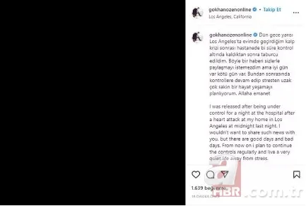 Ünlü şarkıcı Gökhan Özen’den kötü haber! Kalp krizi geçirdi! Son durumunu sosyal medya hesabından paylaştı 5