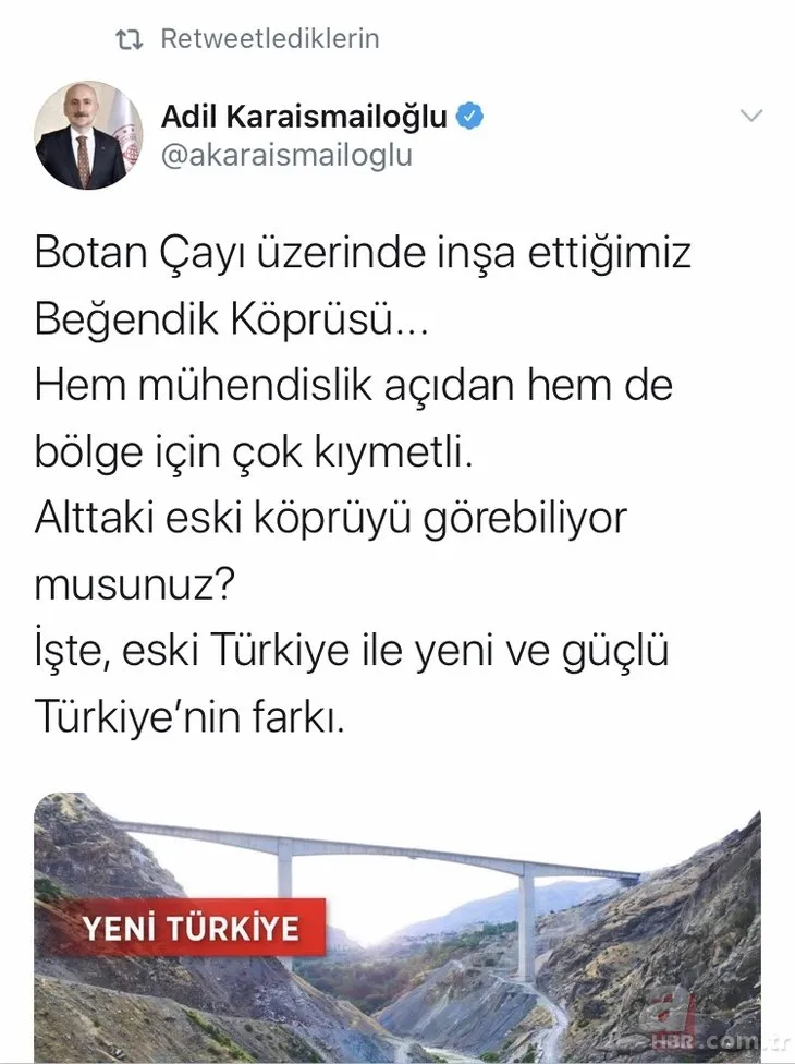 Türkiye’nin en yüksek köprüsü Beğendik açıldı! İşte eski ve yeni Türkiye arasındaki dev fark!