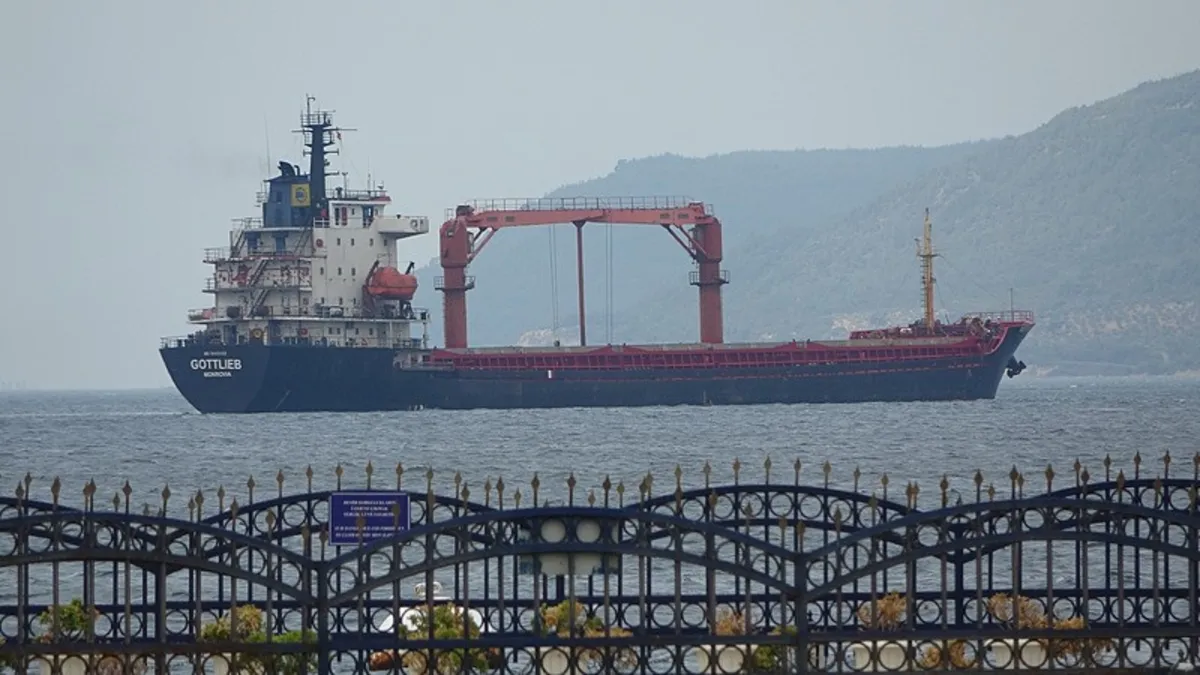 Çanakkale Boğazı'nda kargo gemisi arızası