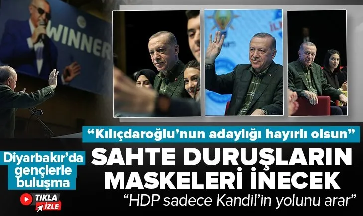 Başkan Recep Tayyip Erdoğan Diyarbakır’da gençlerle buluştu: Kılıçdaroğlu’nun adaylığı hayırlı olsun