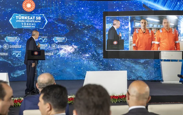 Son dakika: Başkan Erdoğan butona bastı Türksat 5B uydusu hizmete girdi! Törene Başkan Erdoğan’dan önemli açıklamalar