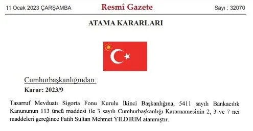 Atama kararları Resmi Gazete’de: Birçok kuruma yeni isim görevlendirildi