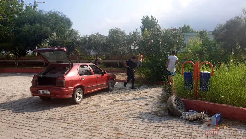 Otomobilde yılan paniği 1