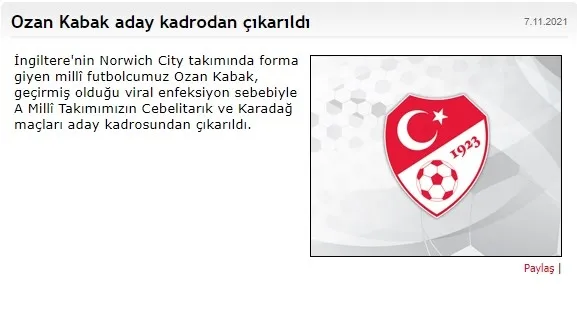 SON DAKİKA | Ozan Kabak A Milli Takım aday kadrosundan çıkarıldı