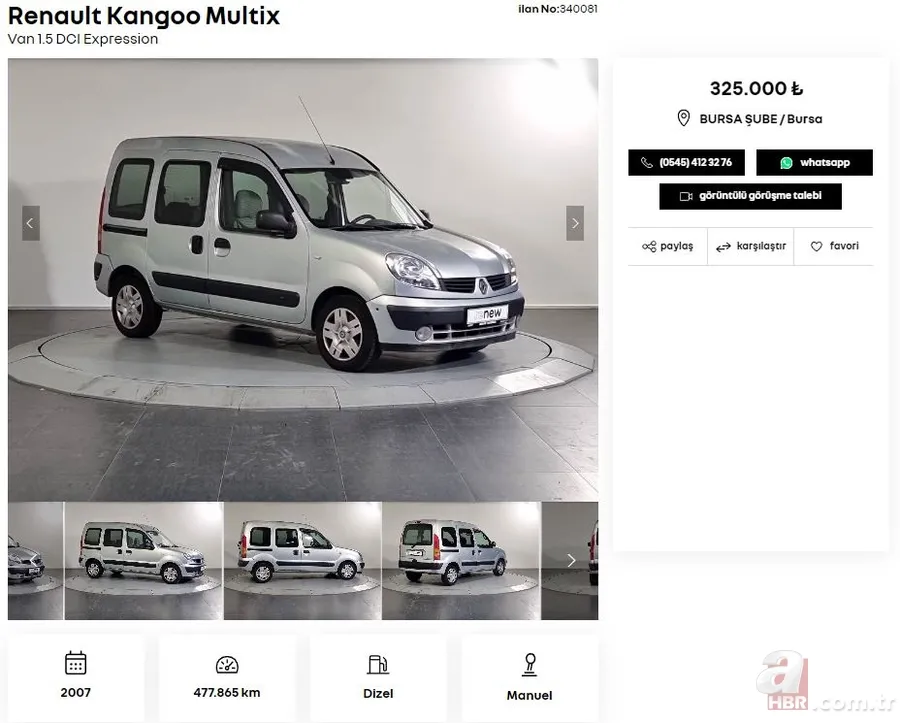 Uyguna İkinci el araç satışı yapıyor! Fiyatlar 230 bin TL’den başlıyor! Fiat, Volkswagen, Hyundai, Peugeot, Renault, Ford, Citroen mollerinin fiyatı ne kadar? 8