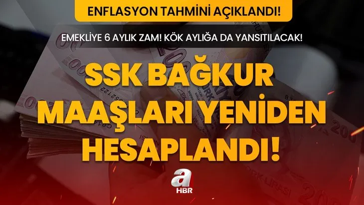 2023 Ocak zammı kök aylığa yansıyacak! SSK ve Bağ-Kur maaş tablosu ortaya çıktı! 9.000, 10.000, 11. 000 TL... 6 aylık enflasyon tahminine göre maaş hesabı...