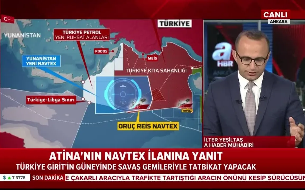 Turkiye Den Yunanistan A Navtex Misillemesi Ahaber Son Dakika Video Izle