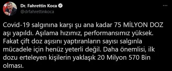 Son dakika: Sağlık Bakanı Fahrettin Koca'dan korona aşısı açıklaması! Bakan Koca'dan 2. doz aşı çağrısı - 3