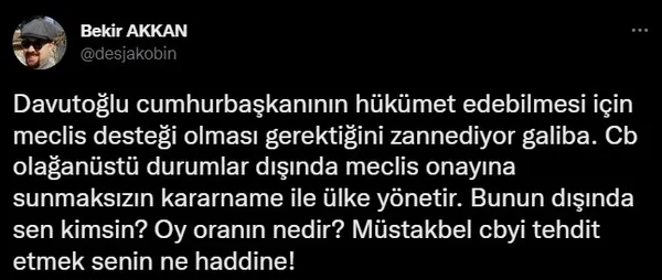 Ahmet Davutoğlu’ndan ’kukla aday’ tehdidi: Söylediklerimizi kabul etmezse kriz çıkar yeniden seçime gidilir! Sözleri 6’lı masa yandaşlarını çıldırttı