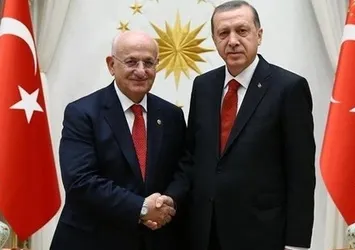Erdoğan, TBMM Başkanı Kahraman'ı kabul etti