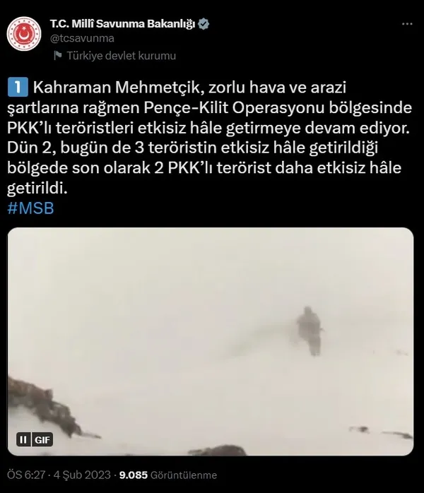msb-duyurdu-pence-kilit-bolgesinde-2-gunde-oldurulen-terorist-sayisi-7ye-yukseldi-1675525187627.jpg MSB duyurdu: Pençe-Kilit bölgesinde 2 günde öldürülen terörist sayısı 7'ye yükseldi - 1