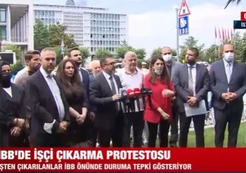 CHP'li İBB'nin 2 yıllık işçi kıyımı protesto edildi! AK Parti'den "haklarınızı savunacağız" sözü