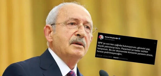 Kemal Kılıçdaroğlu tehditlerini sürdürüyor! Bugün de SPK’yı hedef aldı: Pazartesi’ye kadar mühlet