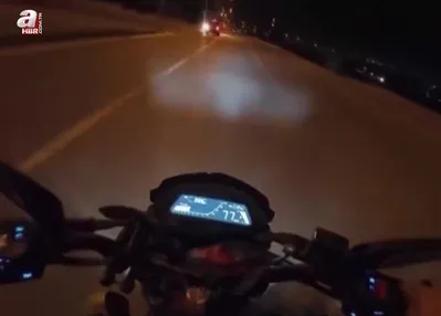 Motosikletli çiftin kaza anı kamerada