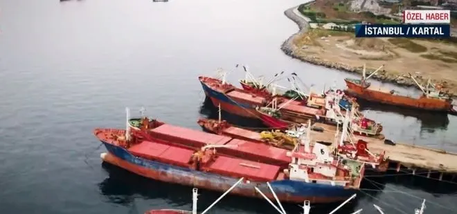 İstanbul’un hayalet gemileri akıbetini bekliyor! A Haber gökyüzünden görüntüledi