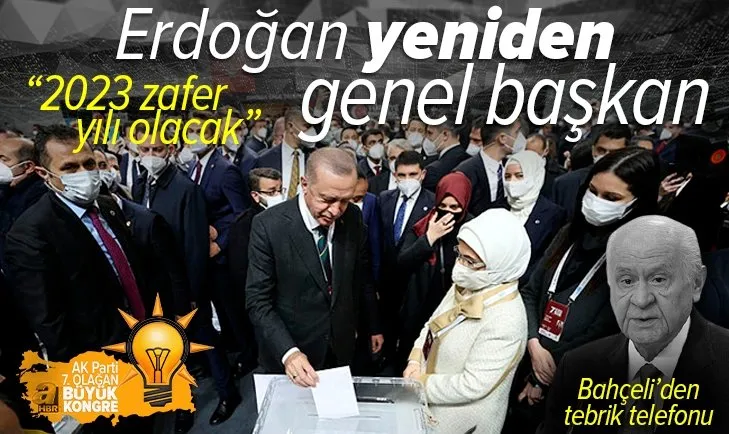 Son dakika: Başkan Erdoğan'dan teşekkür konuşması! AK Parti 7. Olağan Büyük Kongresi'nde yeniden genel başkan seçildi