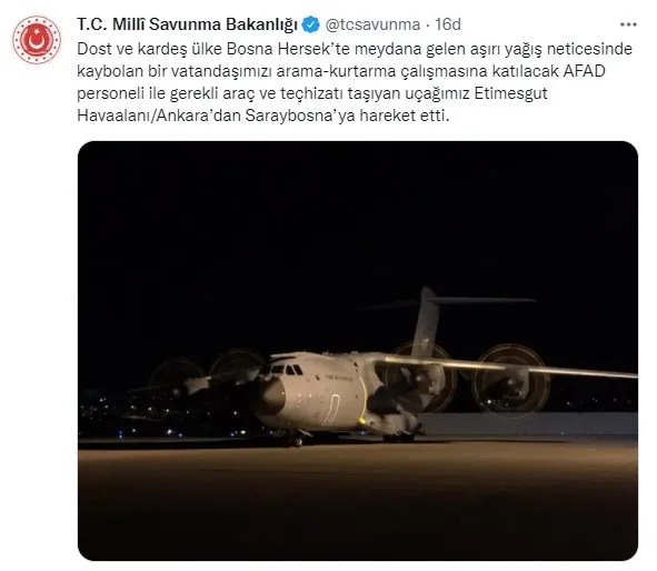 MSB açıkladı! Türkiye'den Bosna Hersek'e yardım gönderildi - 1