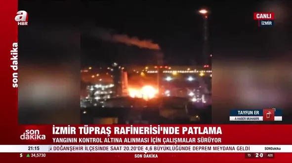 İzmir Tüpraş Rafinerisi’nde patlama!