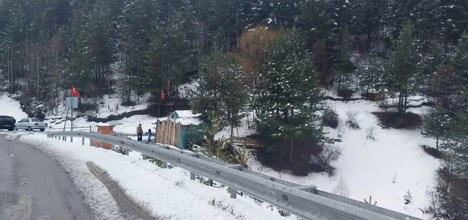 Gümüşhane'de nisanda kar etkili oldu