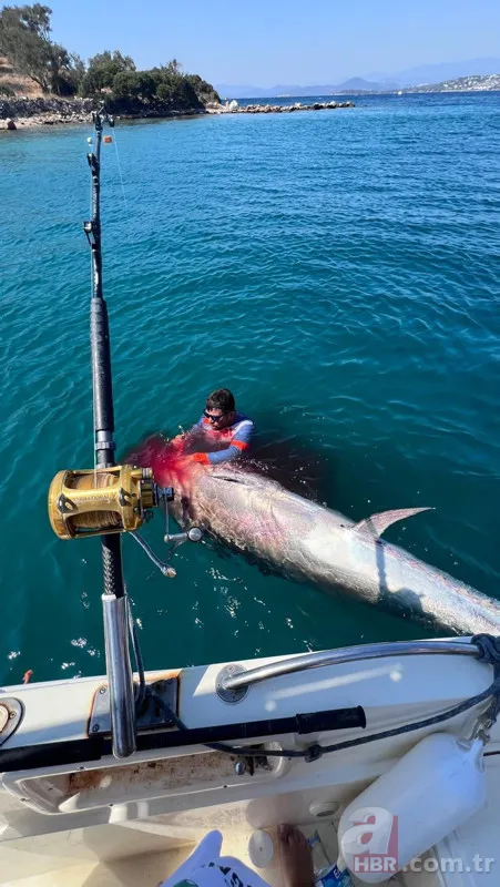 Balıkçılar oltayla yakaladı! Tam 317 kilo | 4 saat 45 dakika mücadele ettiler 🐟 3