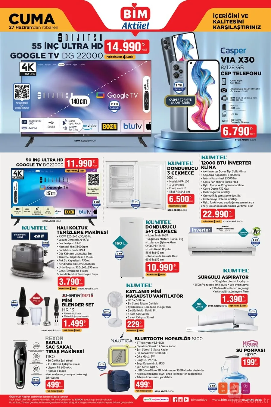 27 Haziran BİM aktüel kataloğu satışta! BİM’de yaza özel Cuma indirimleri: Klima, vantilatör, dondurucu, valiz çeşitleri 2