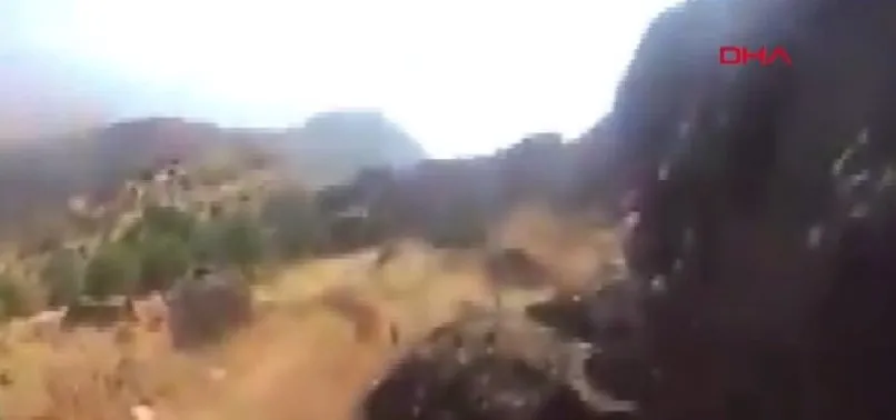PKK'lı teröristin etkisiz hale getirilme anı kameraya böyle yansıdı