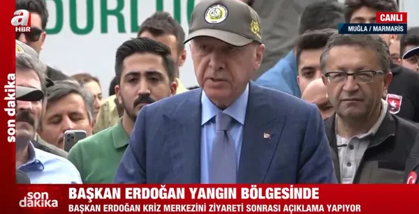 Son dakika: Başkan Erdoğan yangın bölgesinde! Bakanlardan Marmaris'teki yangınla ilgili bilgi aldı - 3